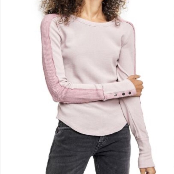We The Free Tops - We The Free Tasha Thermal Cuff Waffle Knit Top